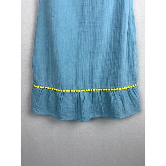 Boden Dress Bernadette Embroidered Blue Mini Beachy Coastal Summer Resort Cruise - Picture 5 of 9